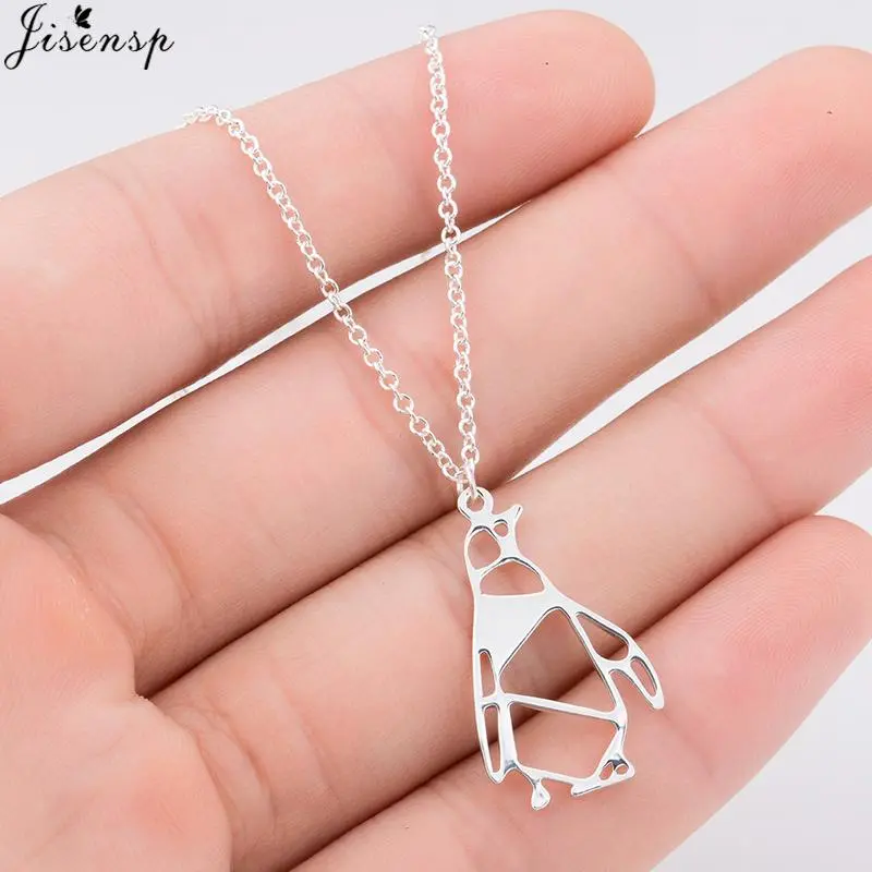 Jisensp Necklace 2026 Lucky Origami Penguin Necklace for Women Lovely Vivid Animal Penguin Pendant Necklace Trendy Jewelry