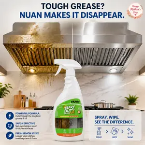 NUAN Heavy Duty Kitchen Degreaser – Powerful 500ml spray removes grease from stovetops, ovens, countertops, and appliances.-MY0522