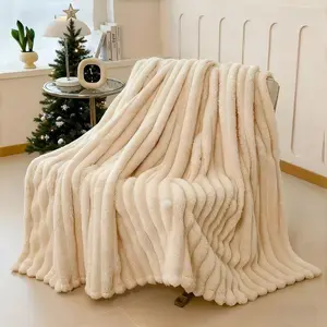 High-Quality Solid Color 3.3 Thick King Size Blanket, Soft Comfortable Warm, Suitable for Living Room Sofa Bedroom Car, Cozy Throw Blanket