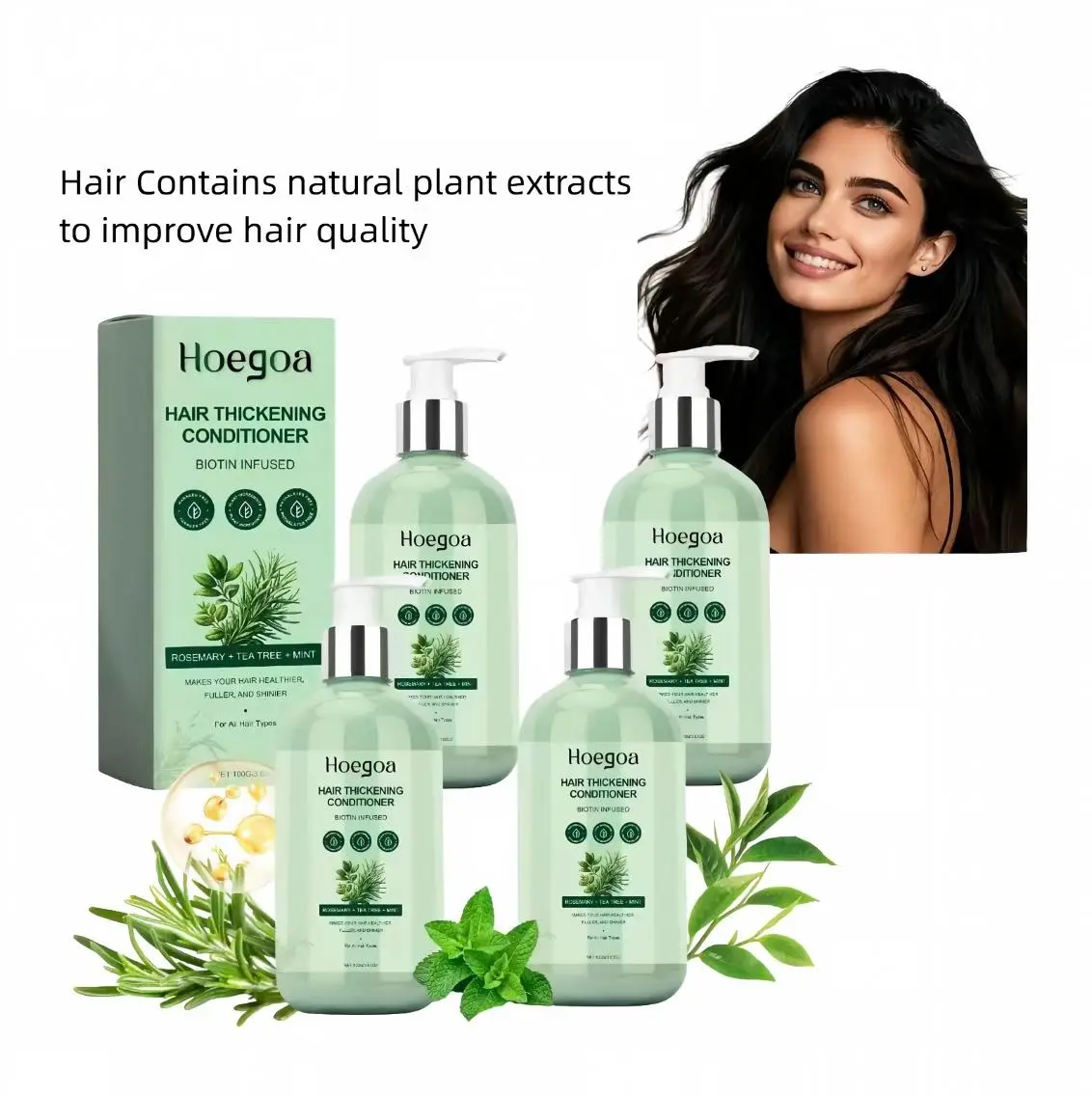 Gentle Peppermint & Tea Tree Deep Conditioner with Rosemary Botanical Blend - Mild Formula for Dry Brittle & All Types of Hair, Smooth Daily Haircare for Men & Women, 100g