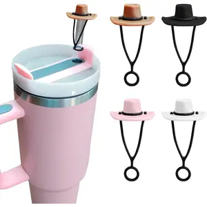 Straws Cover Cap for  Cup 40oz 30oz 20oz,  Cup Accessories Set Including 4 count Tumbler Straw Toppers,  Straw Covers Dust-Proof Protector Straws Lid for 0.4in/10mm