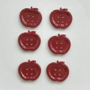 10pcs Wine red Apple Button Accessories DIY Handmade material Headwear Shoe flower decorative patch phone case with handmade materials crafts DIY decoration