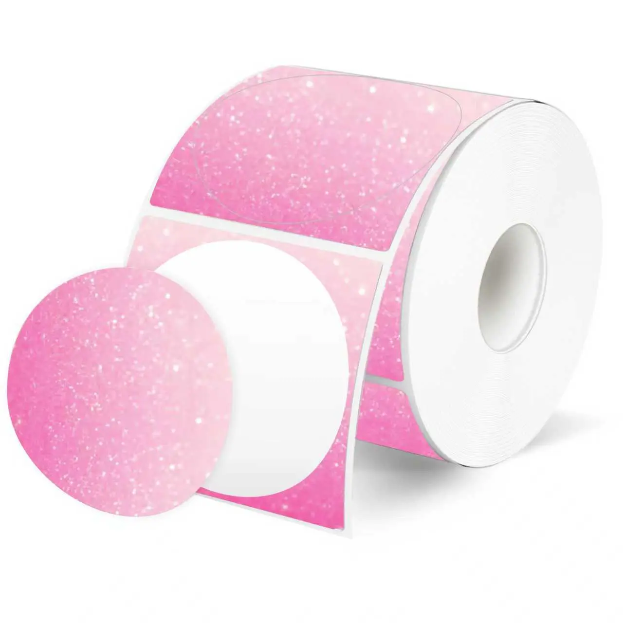 STARBOLING 2-Inch Round Direct Thermal Sticky Labels, 600 per Roll, Waterproof Thermal Stickers for Business Office Stationery Organization Supplies