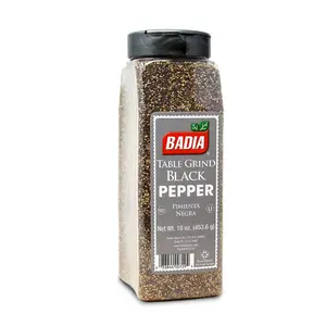 Badia Black Pepper Table Grind, 16 oz - Premium Seasoning for Cooking & Freshly Ground Flavor