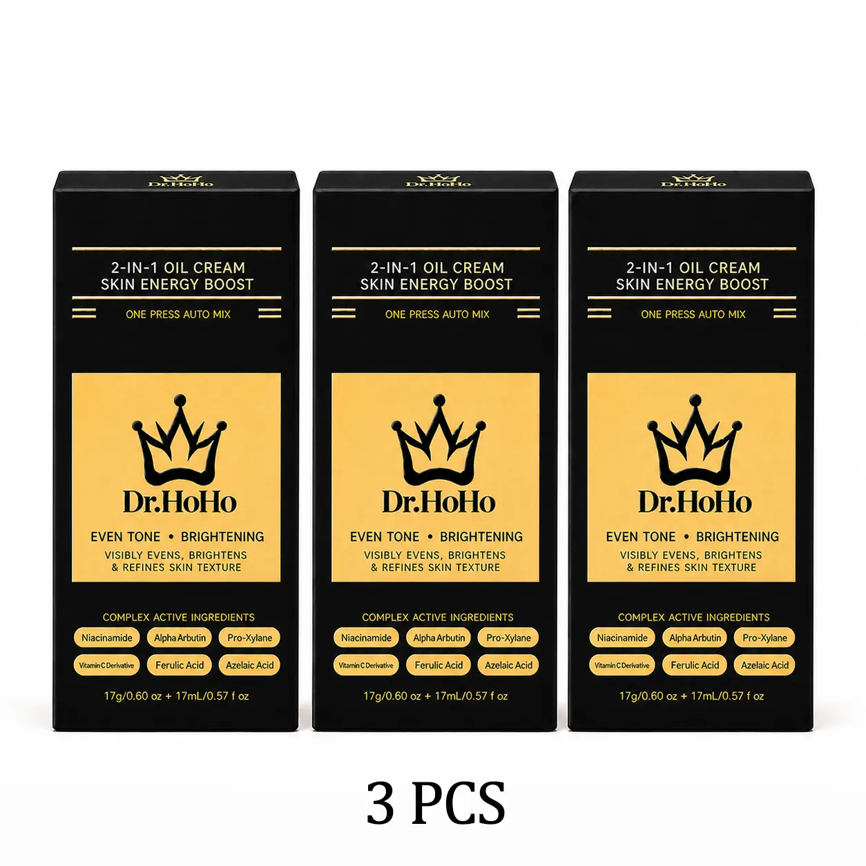 Dr.HoHo Niacinamide & Vitamin C Brightening Serum – 2-in-1 Oil Cream with Alpha Arbutin & Azelaic Acid – Dark Spot Remover & Skin Energizer – Hydrating Lightening Face Care for Even Tone & Glow