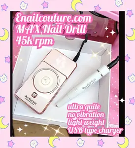 Max Nail Drill 45k rpm Low Noise Low Heat Low Vibration Professional Acrylic Nail Drill Machine