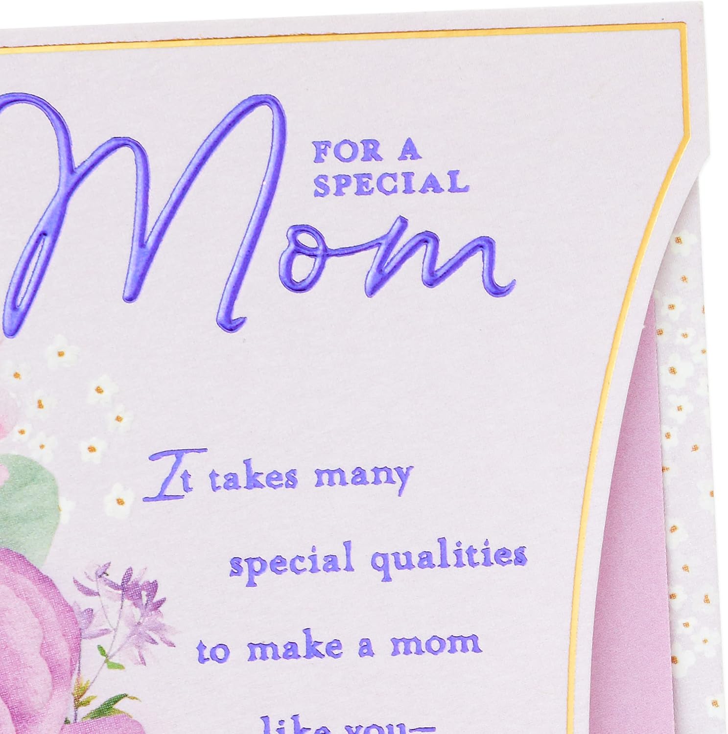 Mother's Day Birthday Greeting Card for Mom (Purple Flower)