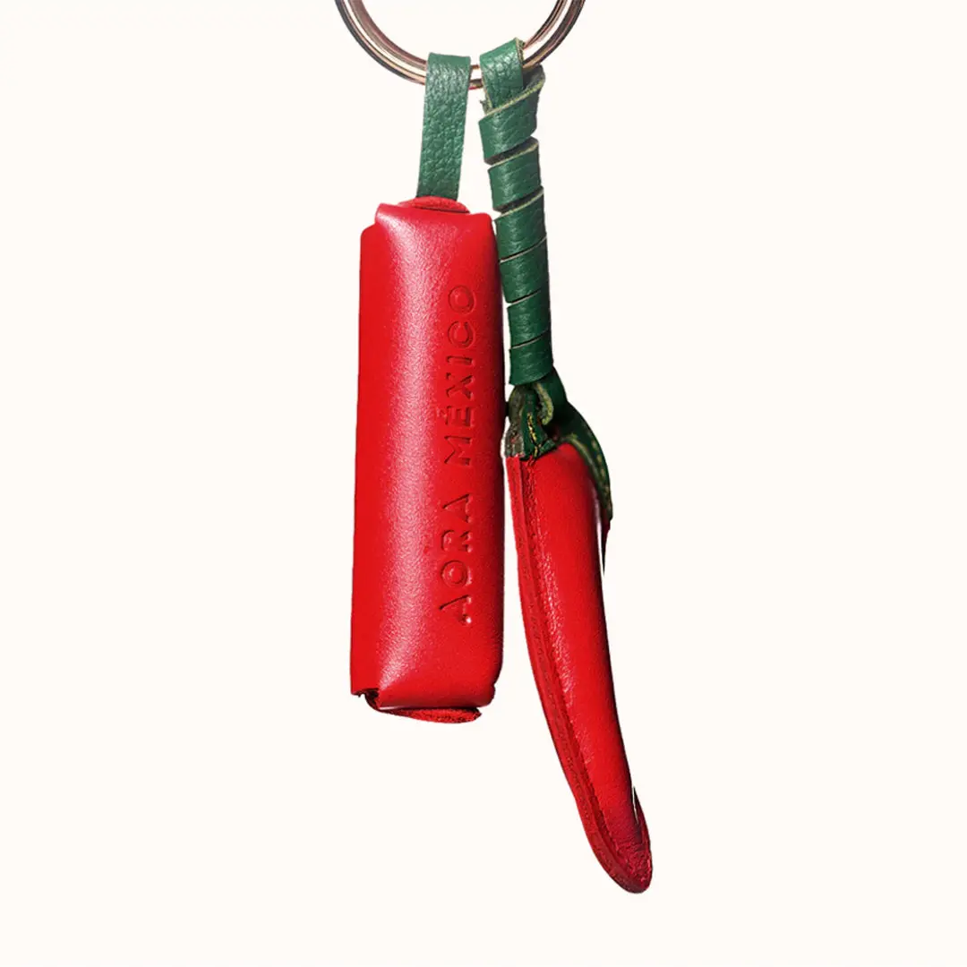 Aora - On-the-Go Carrier Charm - Chile Bag Charm - Lip Serum Leather Carrier Charm Accessory