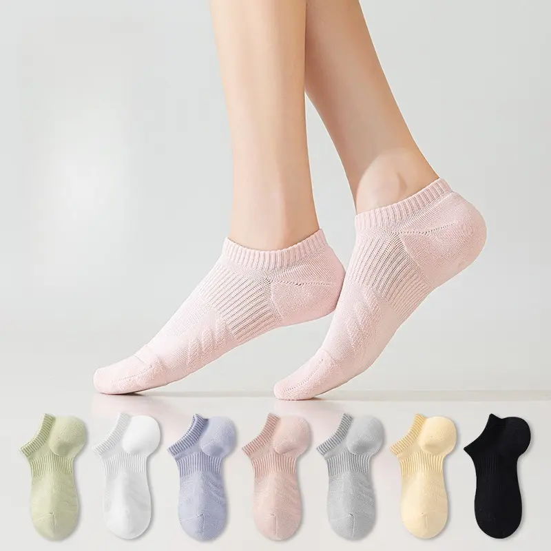 Women's Basic Knit Stretchy Breathable Mesh Low-Cut Ankle Socks, 7-Pack Non-Slip Soft Cotton Lightweight Multicolor Socks for Outfits & Footwear Everyday Wear