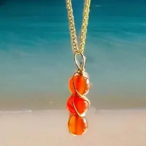 Carnelian Necklace, Healing Crystal Necklace, Handmade Necklace, Wire Wrapped Jewelry, Handcrafted jewelry, Genuine Carnelian, Confidence crystal, healing crystal, wire wrapped gemstone necklaces, red carnelian orange carnelian, life force energy