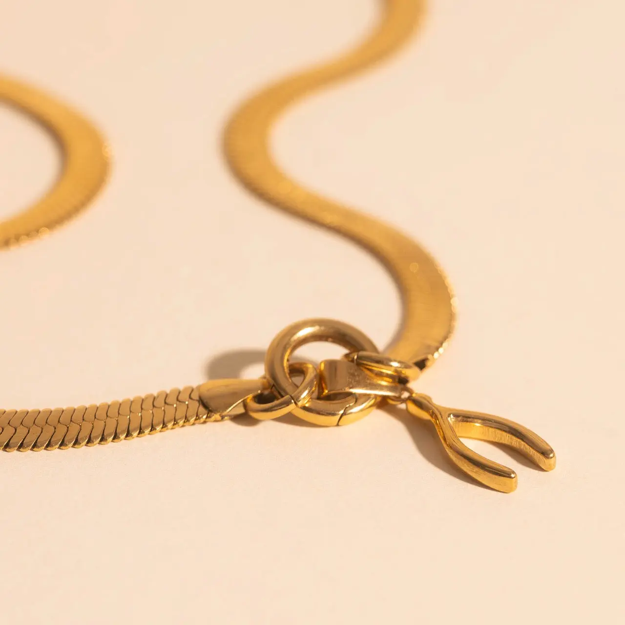 Wishbone Necklace Charm Wishbone Necklace Charm
