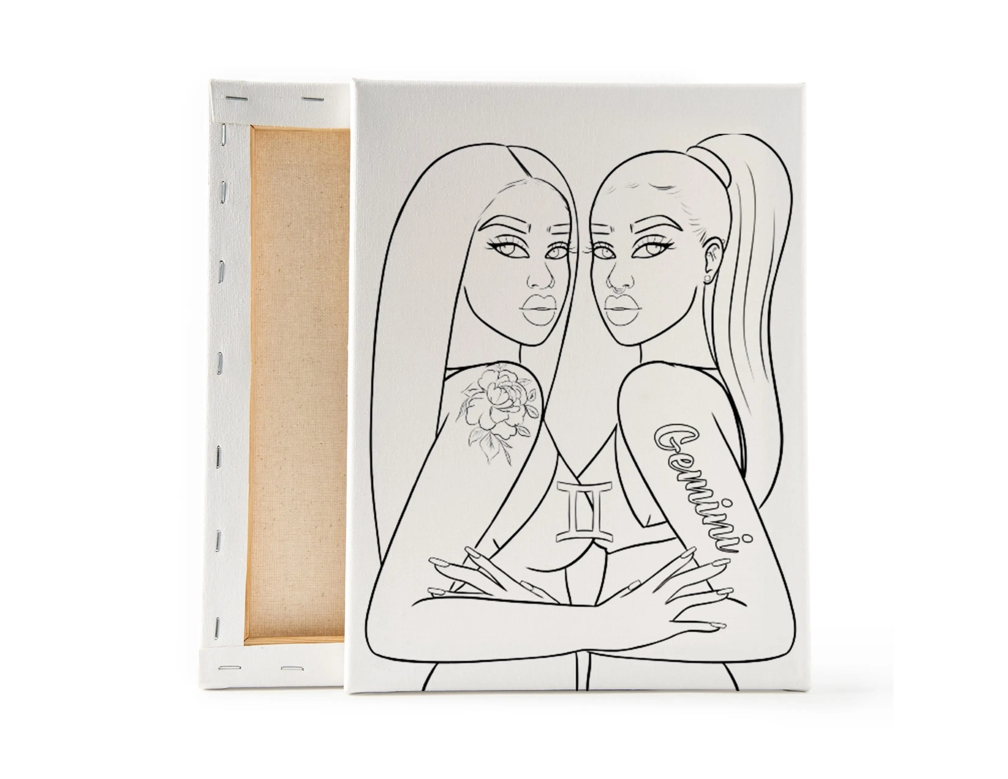 Zodiac Girls Pre-Sketched Canvas