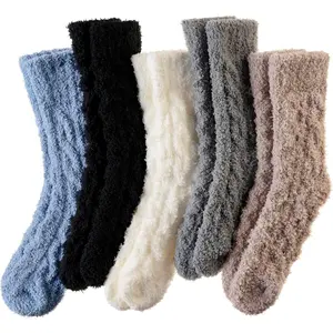Womens Fuzzy Socks Soft Warm Fluffy Winter Sleep Thermal Plush Casual Cozy Home Socks
