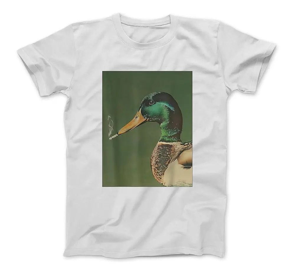 Mallard Duck Smoking A Cigarette Vintage Funny Duck Hunting T-Shirt