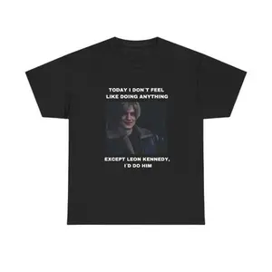 Leon Kennedy RE4 Remake Funny Shirt - Unisex Heavy Cotton Tee for Fans Tshirt