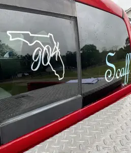 State Outline with Area Code Decal