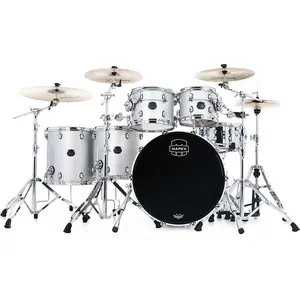 Mapex Saturn Evolution Workhorse 5-piece Shell Pack - Birch & Walnut - Iridium Silver