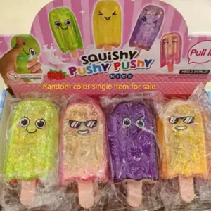 Gold Powder Malt Candy Ice Pop Squeeze Toy, Realistic Slow Bounce Stress Relief Toy, Fun and Relaxing Plaything for Adults and Kids