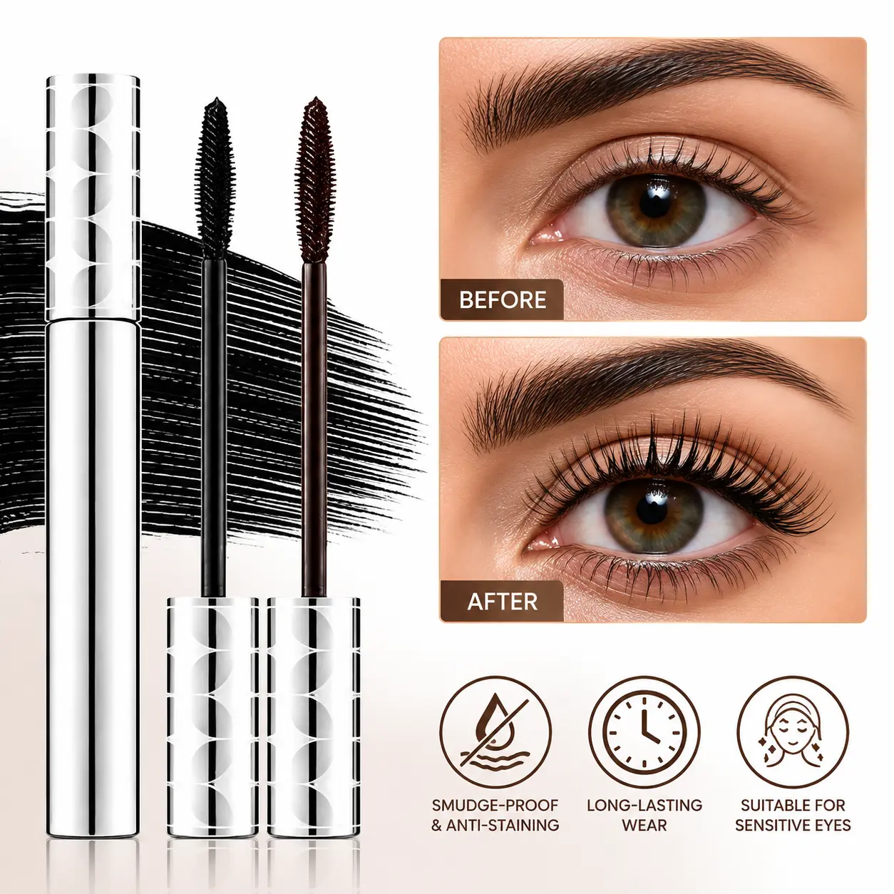 【2026 New Arrival】Extensionist Mascara, Lengthening Curling Volumizing Eye Makeup for Beautiful Defined Lashes, Lightweight Clump-Free Formula, Smudge-Resistant Long-Lasting Wear, Cruelty-Free Lash Gift for Women