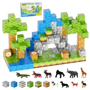 Contixo ST14 Magnetic Blocks, 145 PCS Magnetic Building Cube Game, Sensory Toys for Boys & Girls, STEM Stacking Toy Gifts for Age 3-12