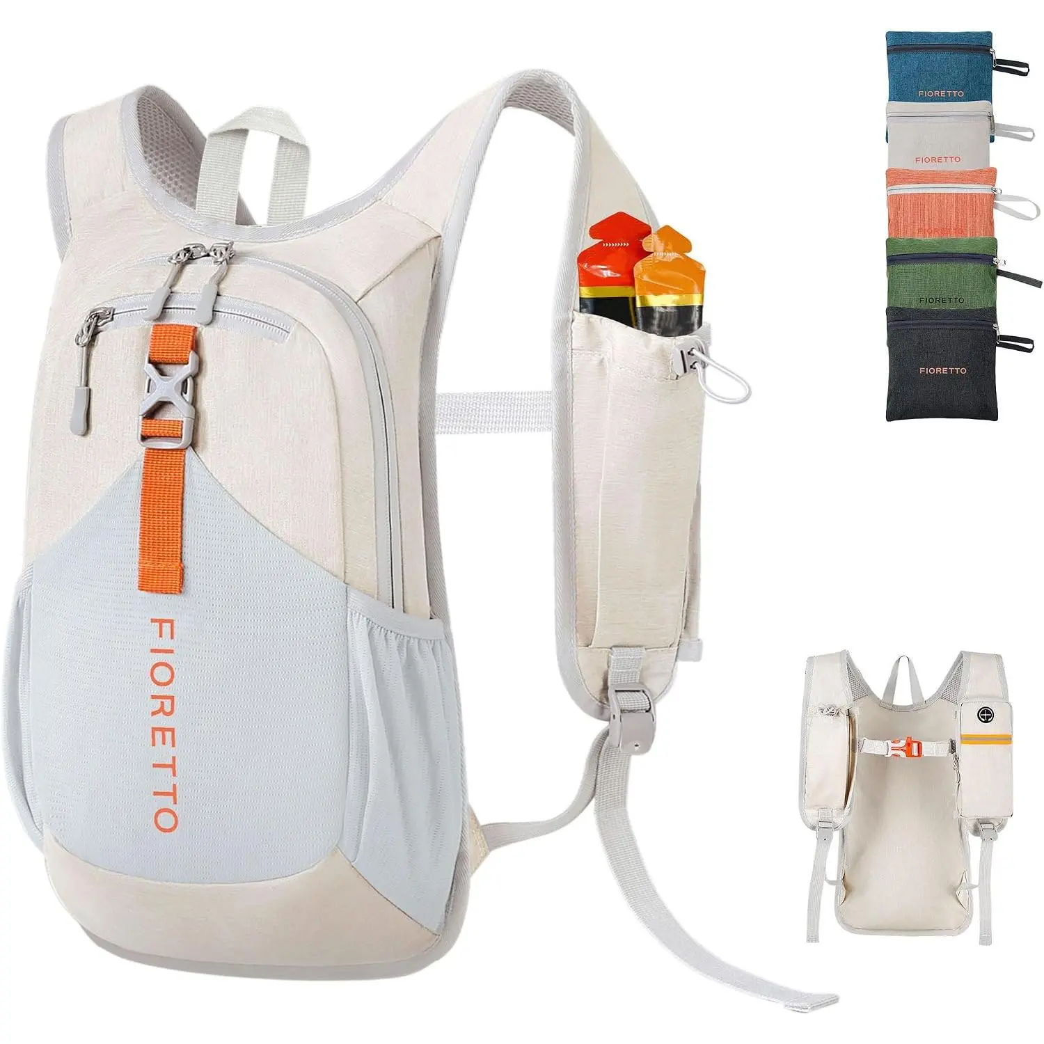 10L Hiking Backpack for Men Women Lightweight Foldable Small Daypack for Travel Camping Outdoor, Beige