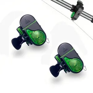 Fishing Bite Alarm with LED Light, Sensitive Smart Electronic Fishing Bells for Rods, Fish Bite Alarm Sound Alert Bell, Clip-On Electronic Fishing Alarms Bite Alarms for Fishing