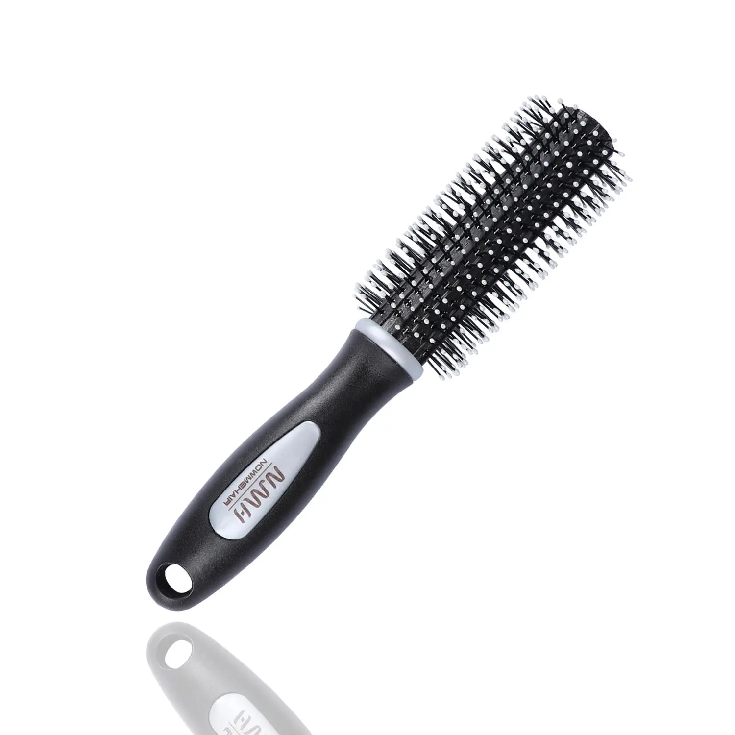 Vasilia Anti-Static Round Hairbrush - 12 Rows of Double Combs, Comfortable Handle, Styling Brush for Abs Support, Anti-Frizz, Damaged Hair, Hair Growth, Wet or Dry Use