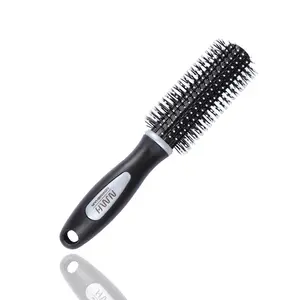 Vasilia Anti-Static 12 Rows of Double Combs Round Hairbrush with Comfortable Handle, Suitable for All Hair Types, Wet or Dry Use