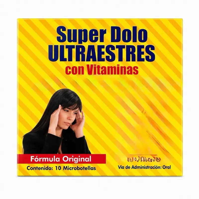 Super Dolo Ultraestres Vitamin Supplement Drink Shots | 10 Oral Bottles x 15 mL