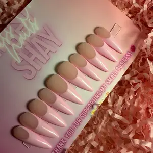 Pink French Tip Spring Press On Nails