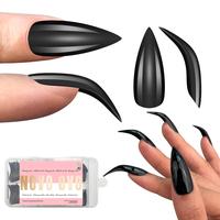 Curved Stiletto Medium Black