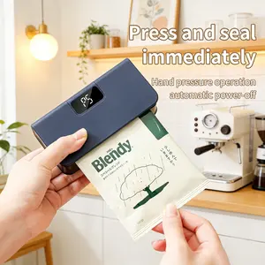 1pc Portable USB Rechargeable Cordless Vacuum Sealing Machine, MiniHandheld Design, Home & Travel Use, Long Battery Life,Modes, Suitable for Snacks Candy Food Bags
