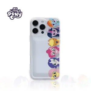 Official My Little Pony Protective Phone Case, Cartoon Animated Girl Heart Design, Clear Transparent Cover Rainbow for Samsung Galaxy & Apple iPhone Series Accessories