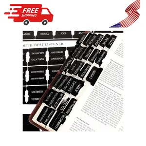 90 Pieces Bible Tabs for Men, Large Print, Black