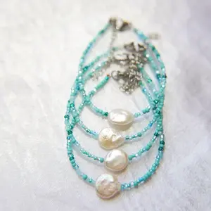 Pearl Coin Seed Beaded Bracelet