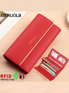 Women's Wallet 2026 New Design, Stylish Wallet, Cowhide Material Long Style Multiple Card Slots Cash Storage Cross Texture Various Colors Gift, Ladies Wallet, Fashionable Wallet