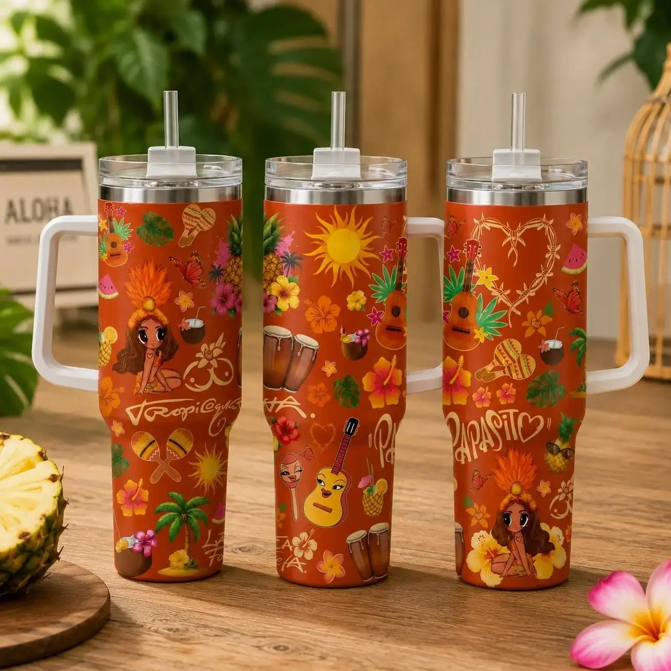 Tropitour 2026 Tumbler 40oz 30oz 20oz Fan Merch, Latina Gift, KG Fan Gifts, Insulated Travel Mug with Straw Lid
