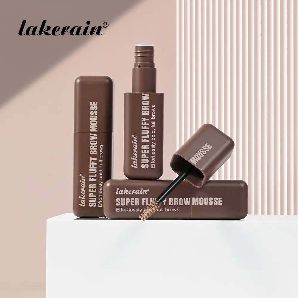 Long-Lasting Fluffy Brow Mousse Gel, Tinted Brow Gel, Waterproof Eyebrow Tint, Volumizing Eyebrow Enhancer, Eyebrow Thickener, 6 Shades, Velvet-Matte Finish, Buildable Pigment for Sparse Brows, Smudge-Proof, Transfer-Resistant, Eyebrow Makeup Gel