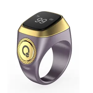 2026 Smart Dhikr Counter Ring, Electronic Digital Tasbih Tally Device for Muslim Prayer, Waterproof Wearable with Vibration Reminder and IQibla Feature