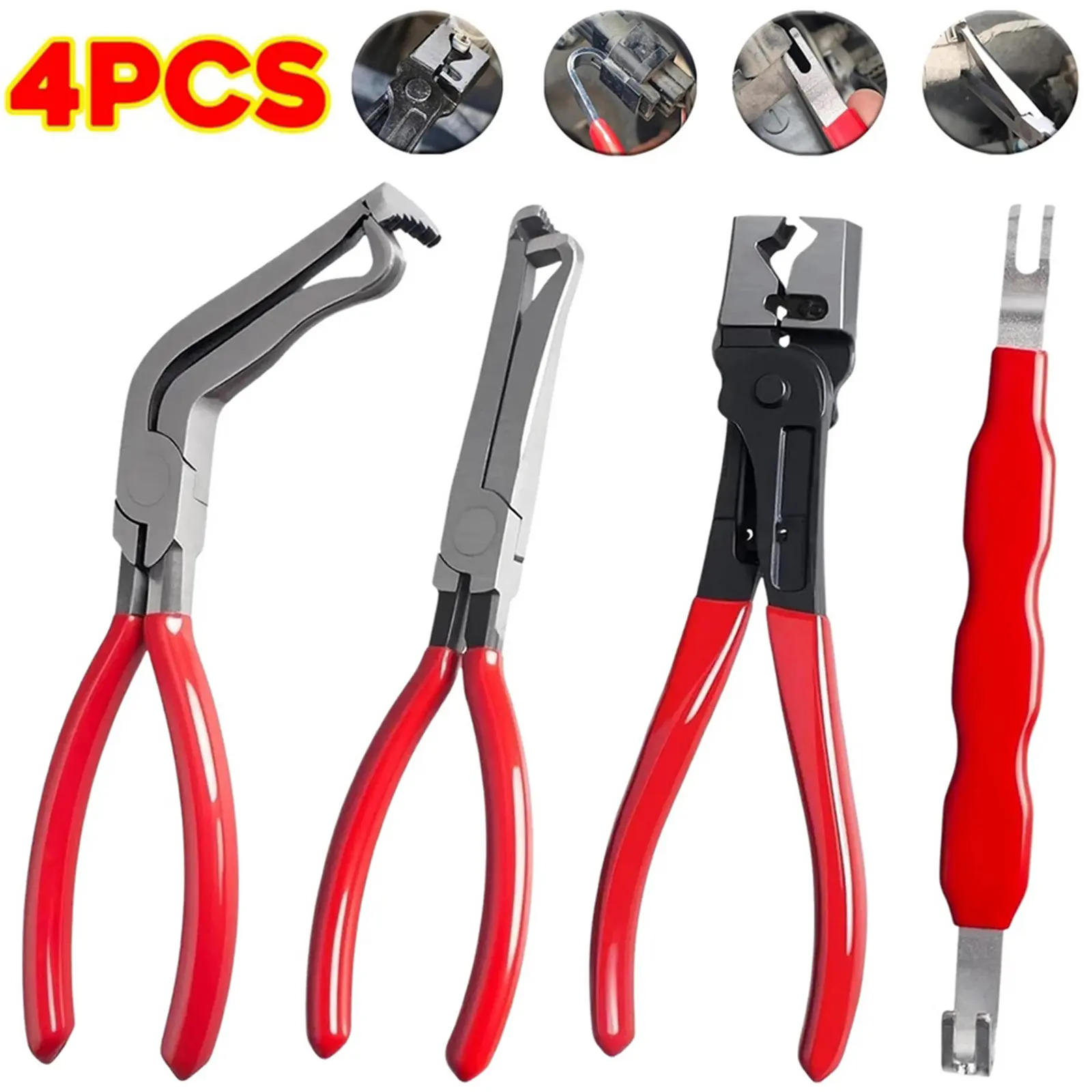 4Pcs 60° Electrical Disconnect Pliers Automotive Connector Separator Terminal Plug Removal Tool Kit Car stuff