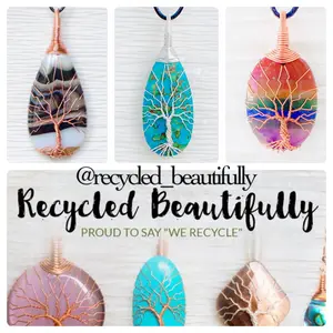 Recycled Beautifully Tree of Life Pendant - Eco Friendly & Recycled Design - Proudly Recycled Jewelry