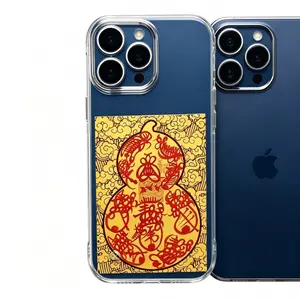 Handmade Auspicious Blessing Card, Artisan-Crafted Pure Hand-Painted Design, Smartphone-Compatible Religious Home Decor for Wealth and Happiness Attraction
