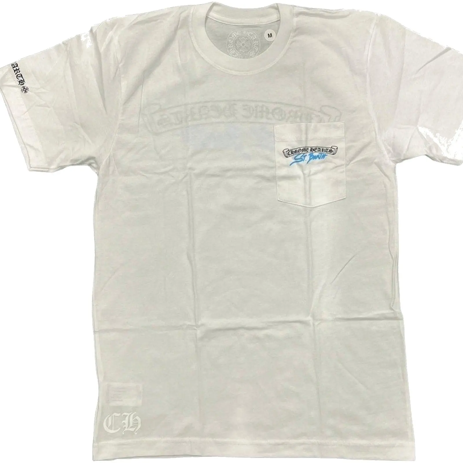 Men's Chrome Hearts St. Barth Horseshoe Original Short-Sleeve T-Shirt - White Menswear Top, Chrome Heart