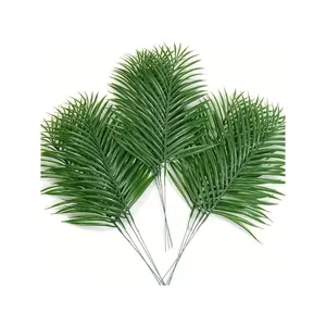 15/20pcs, Premium Oxidation Resistance Artificial Flower, Artificial Tropical Palm Leaves With Stems, Scene Decor, Home Decor, Wedding Decor, Wedding Supplies, Holiday Decor, Party Decor, Celebration Decor, Outdoor Decor, Yard Decor, Garden Decor, Valenti