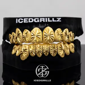 Diamond Cut Starburst Frosted Grillz