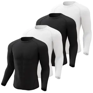 Men’s Compression Shirt 4-Pack – Long Sleeve Athletic Base Layer