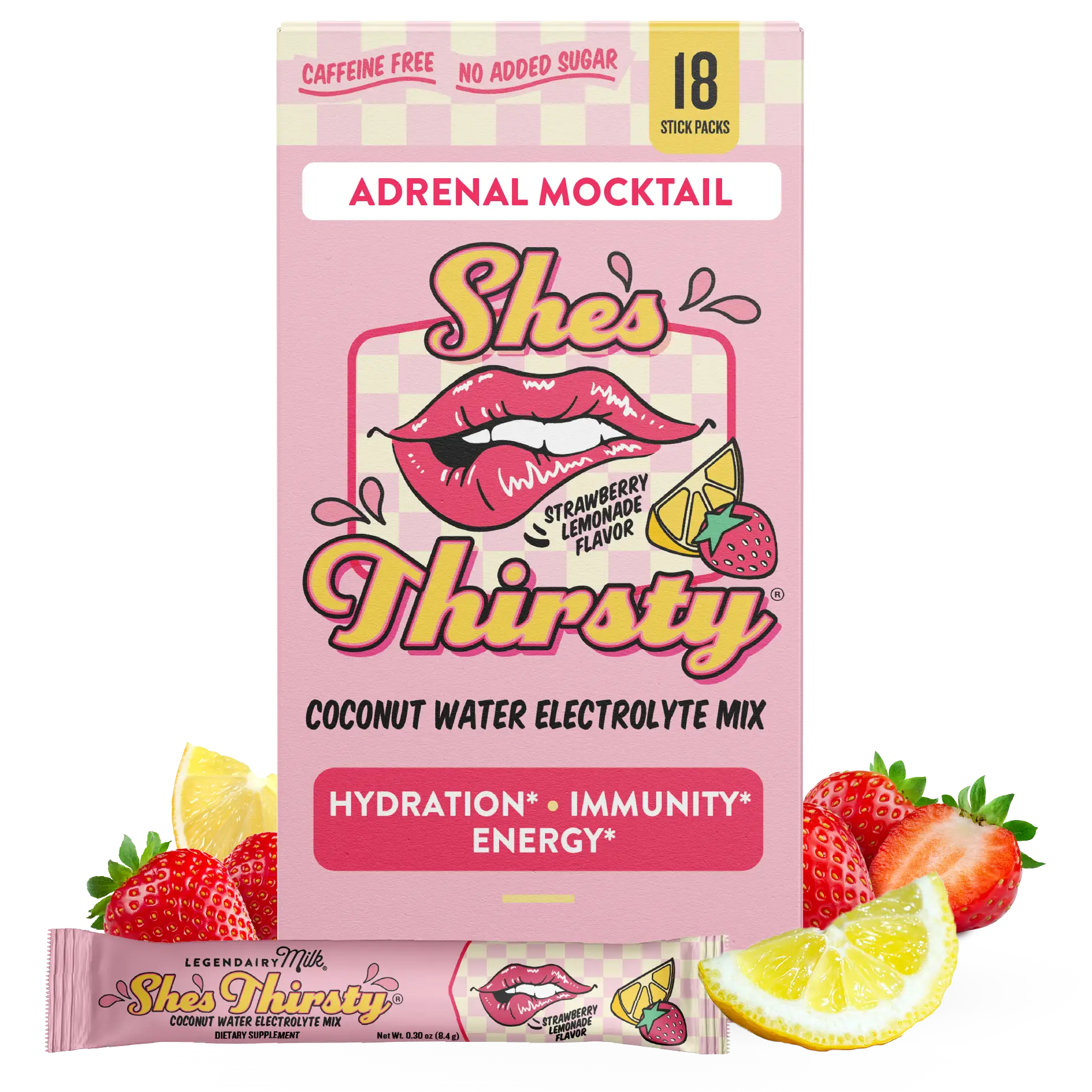 She’s Thirsty Adrenal Cocktail Powder - Legendairy Milk - Coconut Water Electrolytes Mix - No Sugar Added - Drink