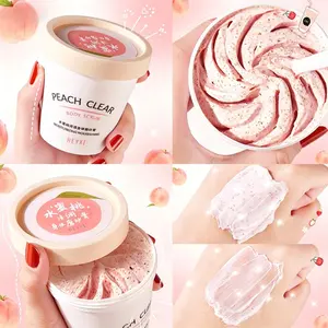 200g Peach Body Scrub, Hydrating & Moisturizing Exfoliating Scrub for Rough Skin, Viral TikTok Favorite Peach Scented Body Polish