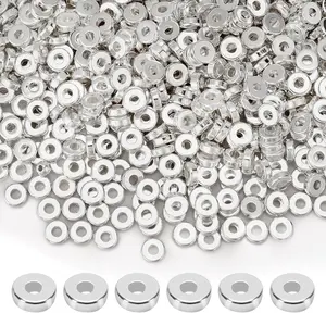 Spacer Beads, 1500 count 6mm Flat Round Spacers for  Making, Rondelle Beads for DIY Bracelet Necklace Earring Craft,