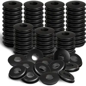 100 count Glad Hand Seals Black  Rubber Gladhand Gaskets Elastic Grommets Round Washers for Semi    Air Hose Parts Number 10028  Accessories
